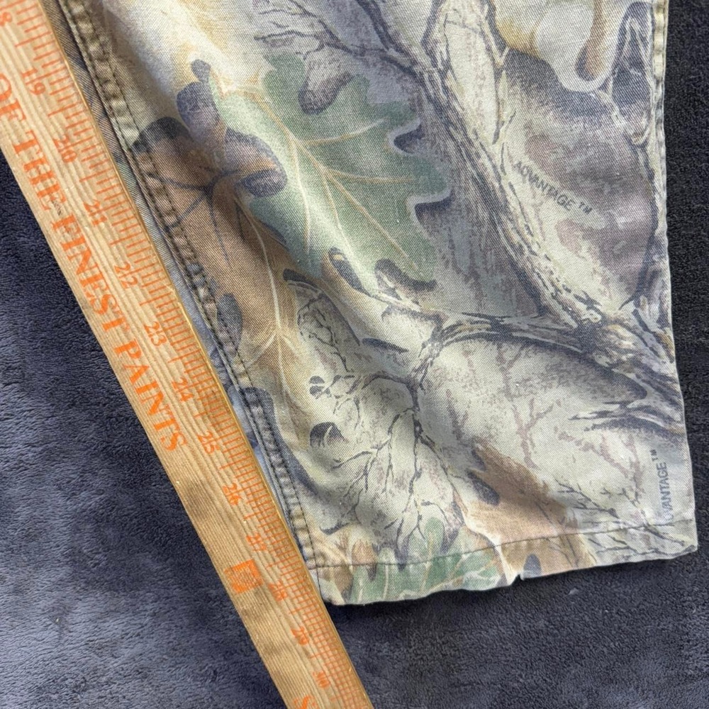 Vintage Camo Cargo Pants Mens 40x28 XL Short Leaf Print Hunting Outdoors - Picture 3 of 8